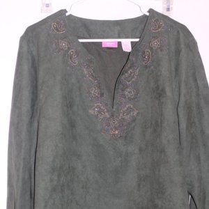 Cappagallo Womens Plus size long sleeve Blouse